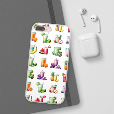 Cute Flexi Phone Cases, For Iphones and Samsung Galaxy Phones, Tropical Summer Fruit Cocktails, Galaxy S23 Phone Case, Samsung S22 Case, Samsung S21, Iphone 15, Iphone 14, Iphone 13