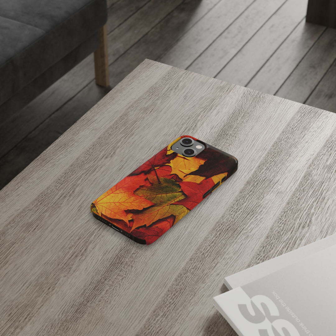 Slim Autumn Fall Leaves Gift Cute Phone Cases for Iphone 16 | iPhone 15 Case | iPhone 15 Pro Max Case, Iphone 14, Iphone 14 Pro Max, Iphone 13, Slim Mom Dad Gift - Studio40ParkLane