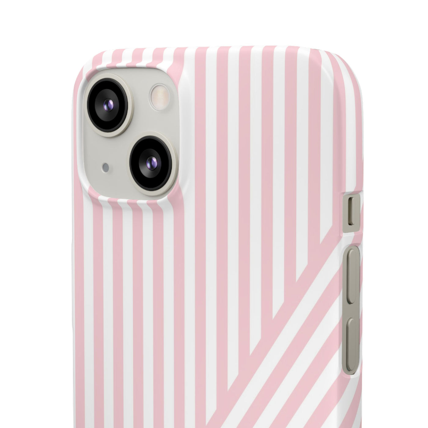 Aesthetic Sweet Pink Stripes Cute Phone Case Sleek Snap - For iPhone 17 Pro Max iPhone 16 Pro iPhone 15 Iphone 14 Plus 13 Pro 12 11 10 Gift