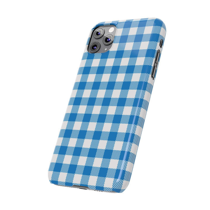 Slim Blue Gingham Gift for Her Cute Phone Cases for Iphone 16 Pro Max | iPhone 15 Case | iPhone 15 Pro Max Case, Iphone 14, 13, 12, 11, 10, 8, 7 - Studio40ParkLane