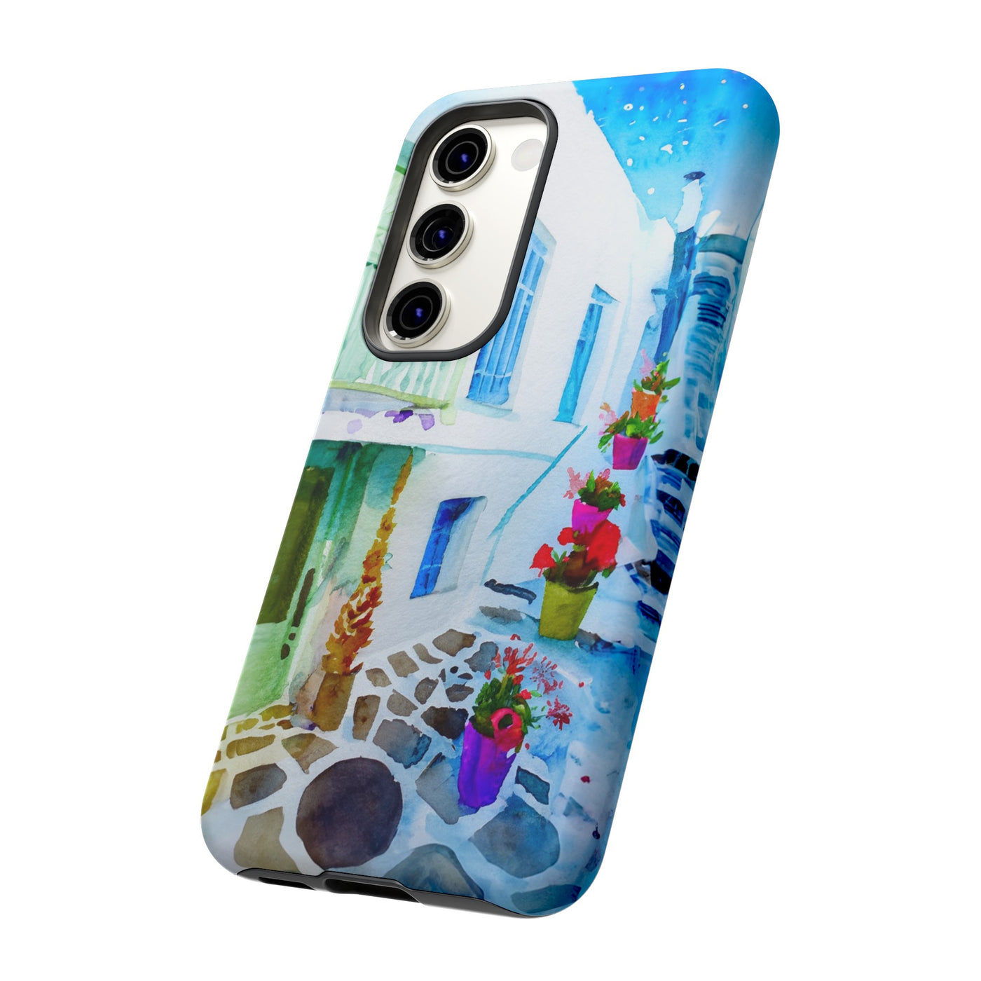 Impact Resistant, Greece House, Cute Phone Cases for Samsung S24, S23, S22, S21, IPhone 15 pro Iphone 14 pro Iphone 13 IPhone 12 Iphone 11