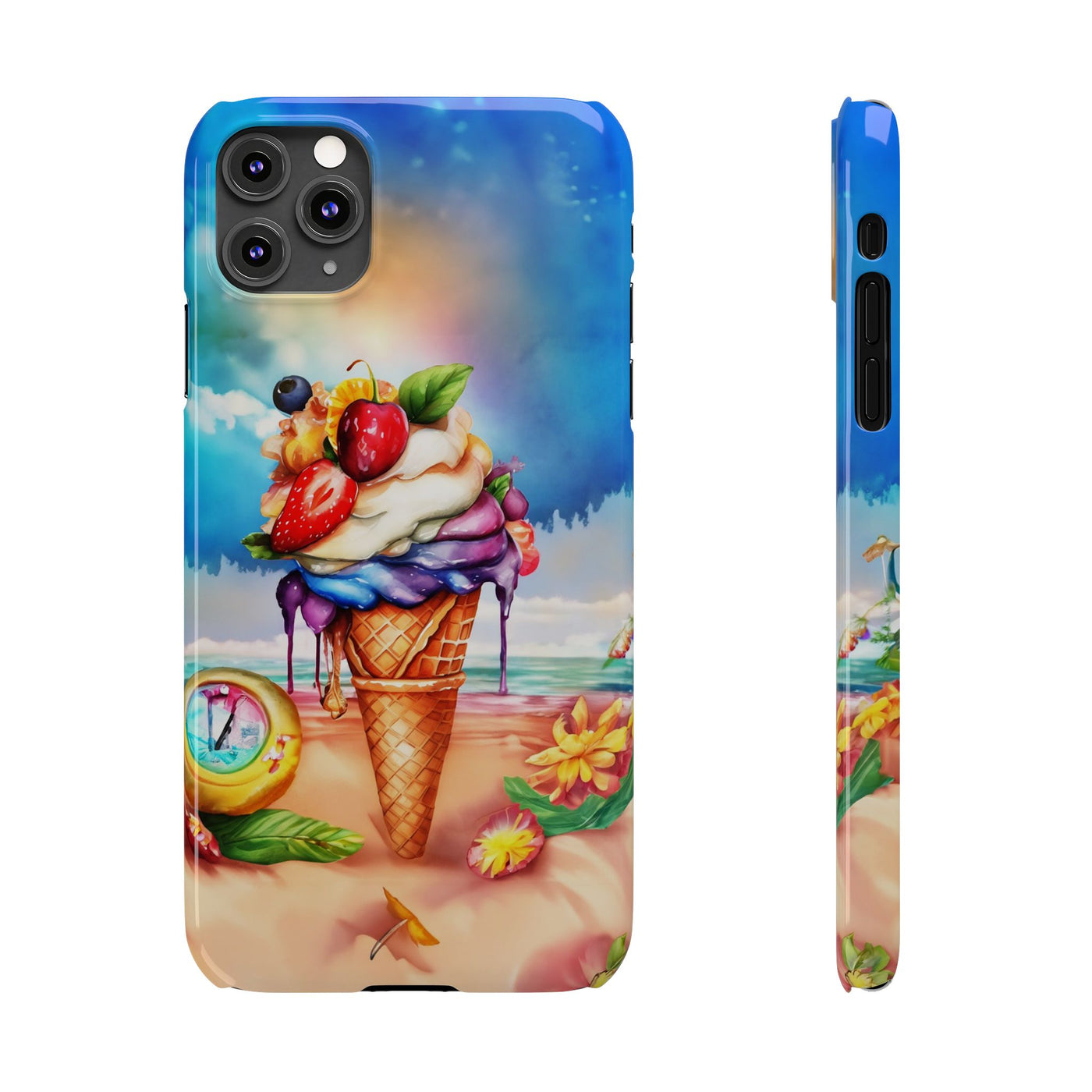 Summer Ice Cream Cone Slim Cute Phone Cases for Iphone  | iPhone 15 Case | iPhone 15 Pro Max Case, Iphone 14, Iphone 14 Pro Max, Iphone 13