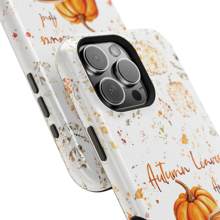 Fall Leaves Pumpkins Tough Magsafe Cute Phone Cases for Iphone | iPhone 15 Case | iPhone 15 Pro Max Case, Iphone 14, Iphone 14 13 12 11 10 9 8 7 - Studio40ParkLane