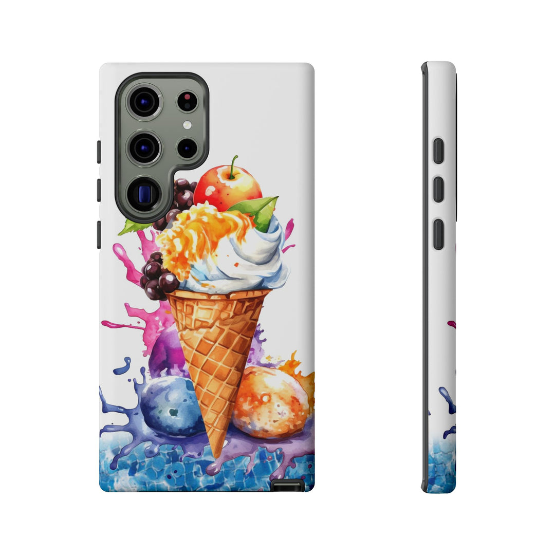 Impact Resistant, Summer Ice Cream Cone, Cute Phone Cases for Samsung S24, S23, S22, S21, IPhone 15 pro Iphone 14 pro Iphone 13 IPhone 12 Iphone 11 - Studio40ParkLane
