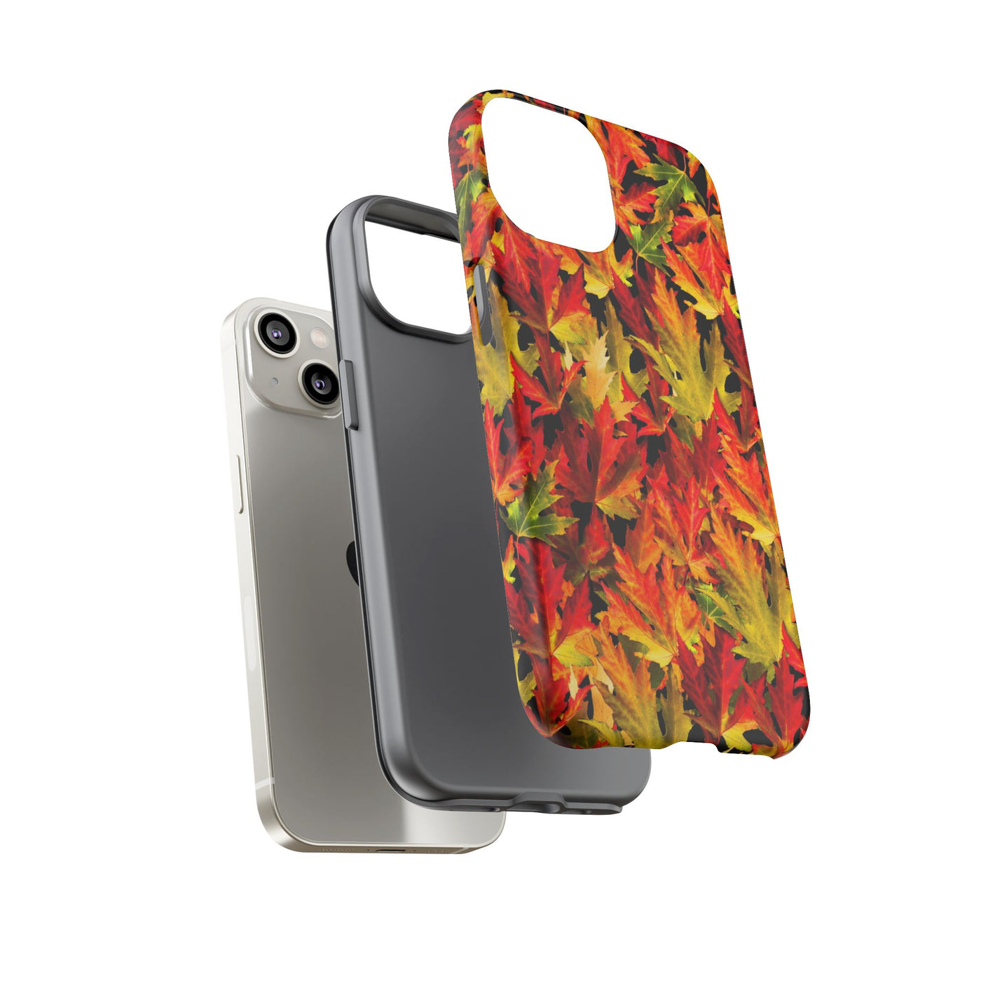 Fall Leaves Impact Resistant, Cute Phone Cases for Samsung S24, S23, S22, S21, IPhone 15 pro Iphone 14 pro Iphone 13 IPhone 12 Iphone 11