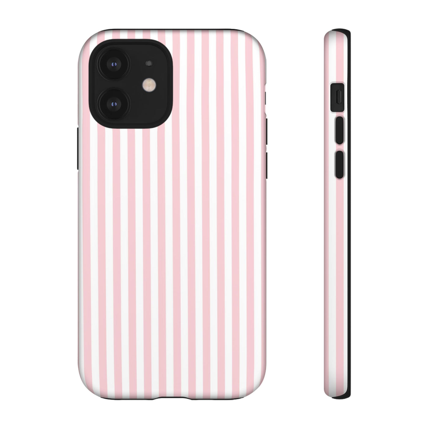 Tough Premium Sweet Pink Stripes Phone Case Gift for Her - For Apple iPhone 16 Pro Max 16e iPhone 15 Pro iPhone Iphone 14 Plus 13 Pro 12 SE XR - Studio40ParkLane
