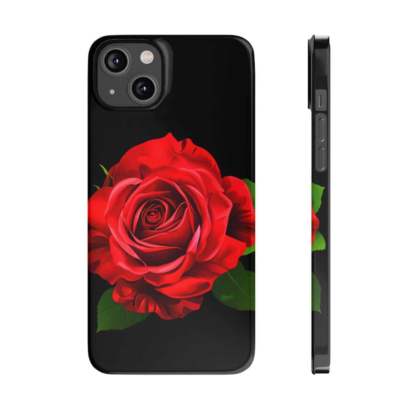 Slim Red Rose Flowers Gift for Her Cute Phone Cases for Iphone 16 Pro Max | iPhone 15 Case | iPhone 15 Pro Max Case, Iphone 14, Iphone 14 Pro Max, Iphone 13 12 11 8 7