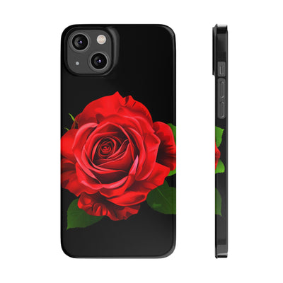 Slim Red Rose Flowers Gift for Her Cute Phone Cases for Iphone 16 Pro Max | iPhone 15 Case | iPhone 15 Pro Max Case, Iphone 14, Iphone 14 Pro Max, Iphone 13 12 11 8 7