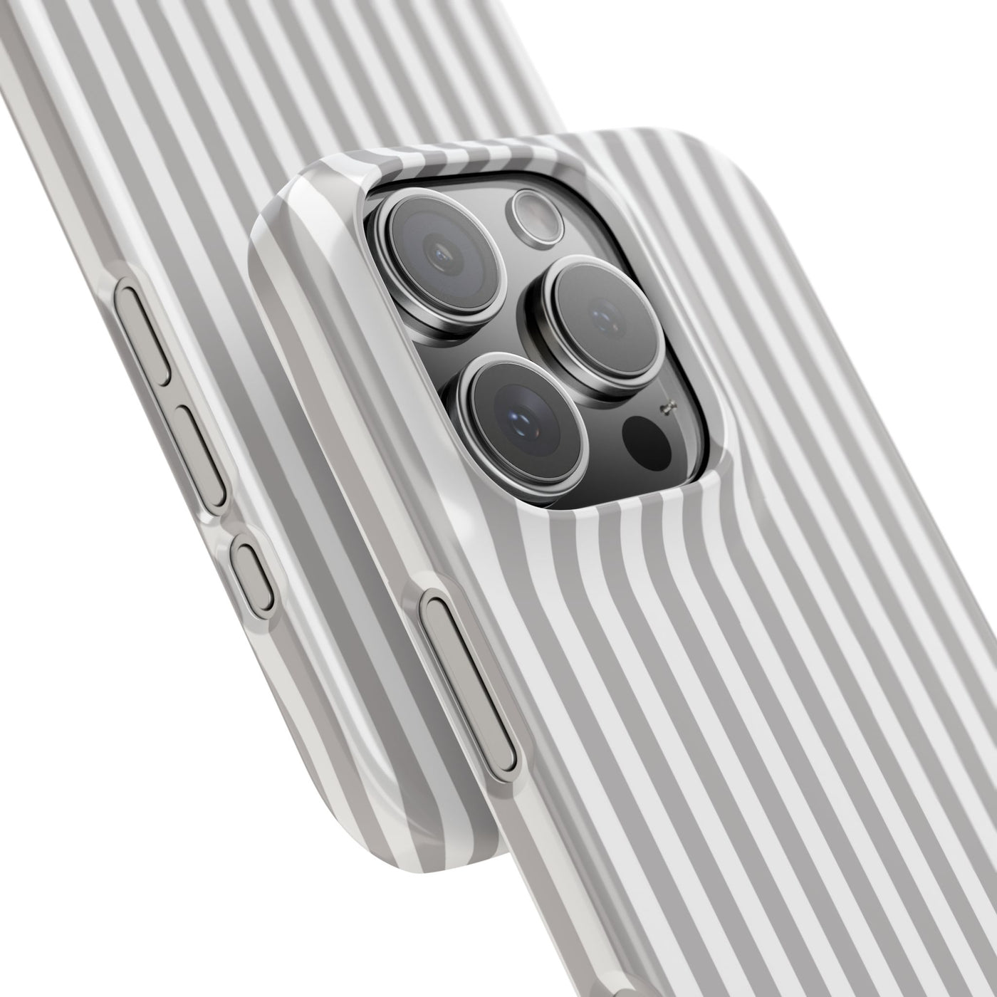Slim Light Grey Striped Cute Phone Case for Iphone 16 - | iPhone 15 Pro Max Case | iPhone 14 Case Iphone 13 12 11 10 9 8 7 Gift for Her - Studio40ParkLane