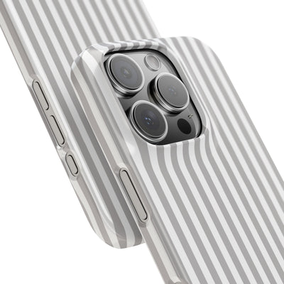 Slim Light Grey Striped Cute Phone Case for Iphone 16 - | iPhone 15 Pro Max Case | iPhone 14 Case Iphone 13 12 11 10 9 8 7 Gift for Her - Studio40ParkLane