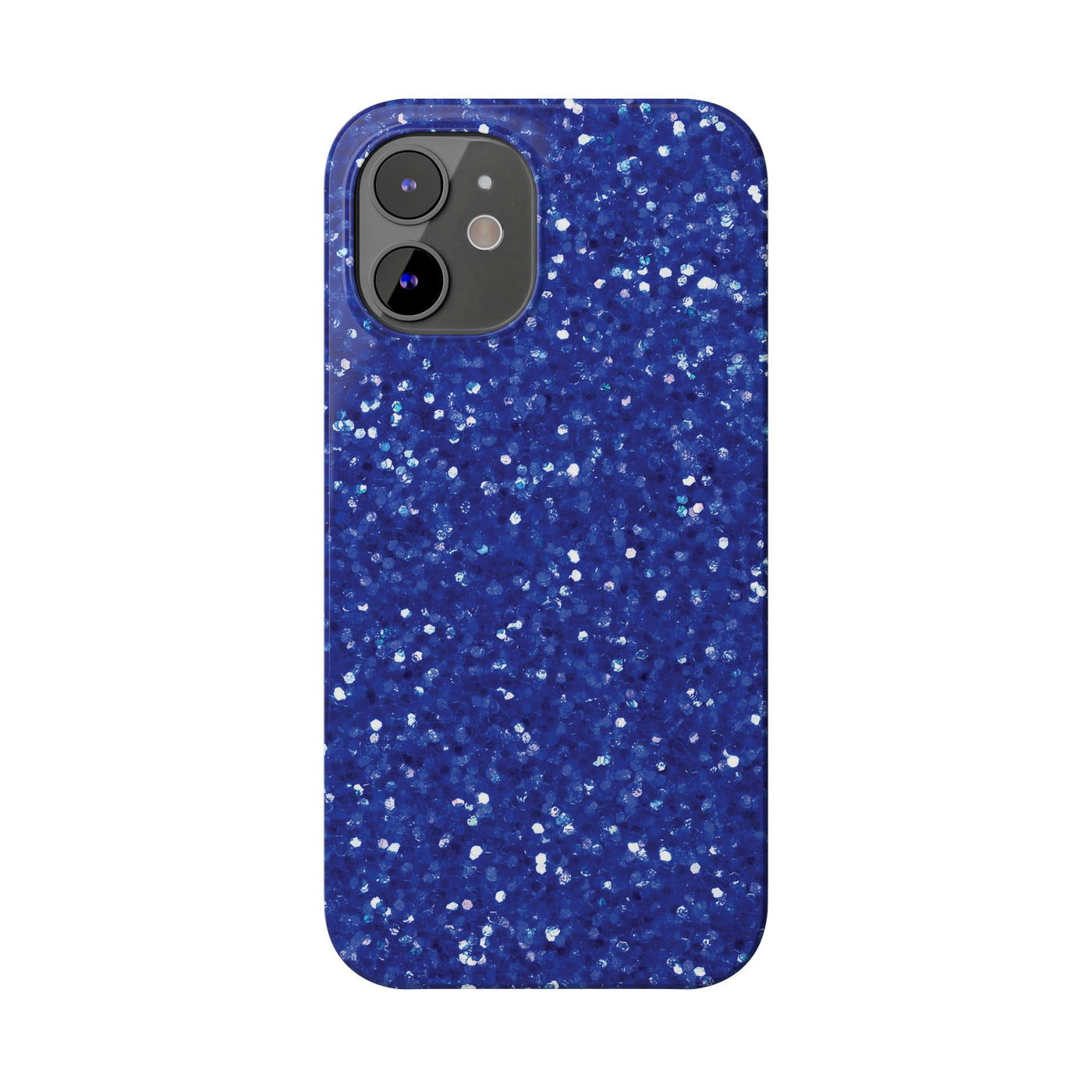 Slim Blue Muted Faux Play on Glitter Effect Cute Phone Cases for Iphone 16 Pro Max | iPhone 15 Case | iPhone 15 Pro Max Case, Iphone 14, Iphone 14 Pro Max, Iphone 13 12 11 8 7