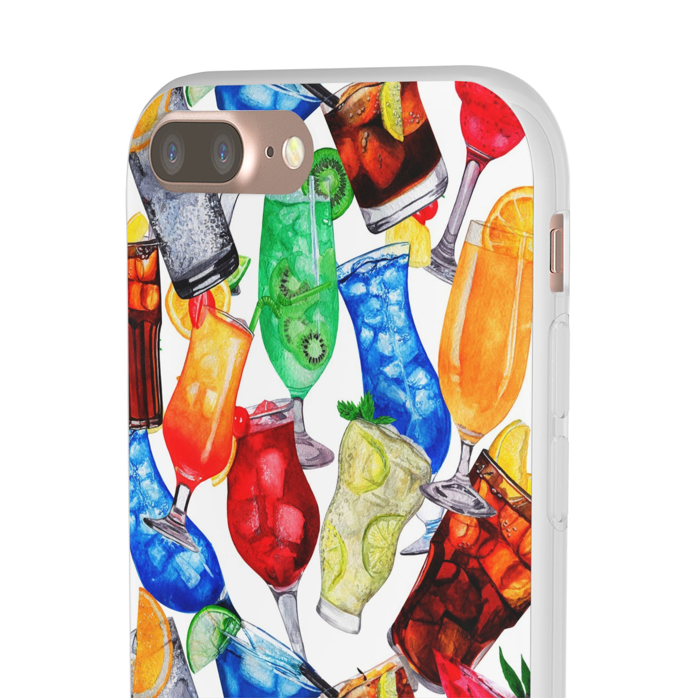 Cute Flexi Phone Cases, For Iphones and Samsung Galaxy Phones, Tropical Summer Fruit Cocktails, Galaxy S23 Phone Case, Samsung S22 Case, Samsung S21, Iphone 15, Iphone 14, Iphone 13