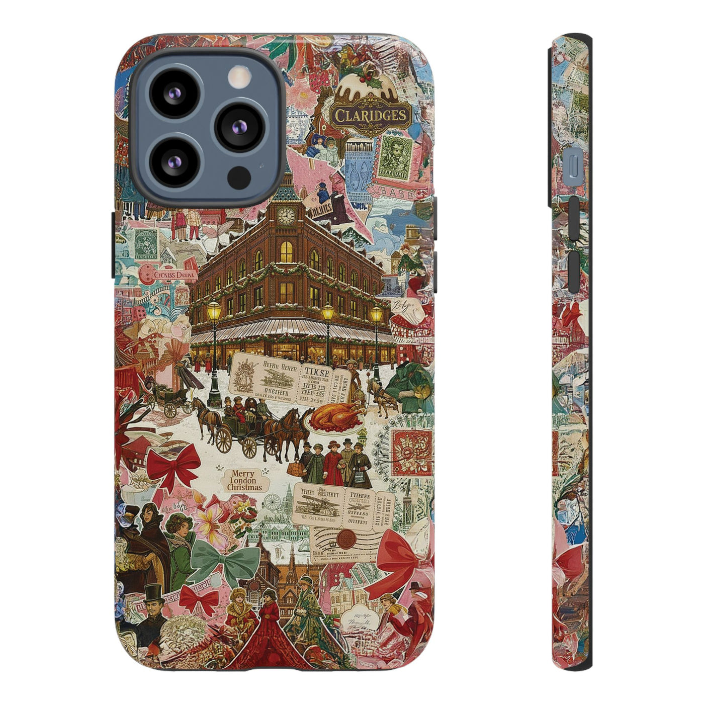 Aesthetic Tough London Coquette Collage Premium Phone Case - For iPhone 17 Pro Max iPhone 16 Pro iPhone 15 Iphone 14 Plus 13 Pro 12 11 10 XR - Studio40ParkLane