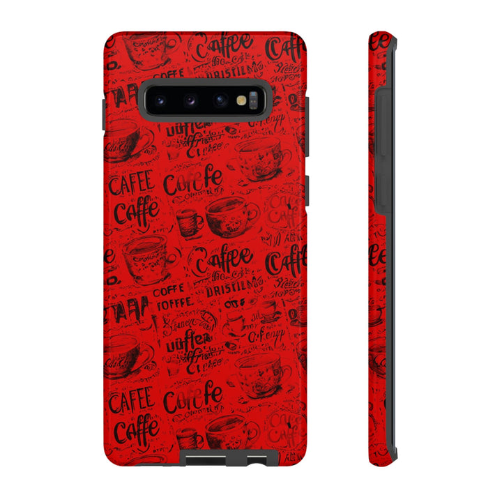 Cute Samsung Phone Case | Aesthetic Samsung Phone Case | Galaxy S23, S22, S21, S20 | Red Black Coffee, Protective Phone Case - Studio40ParkLane