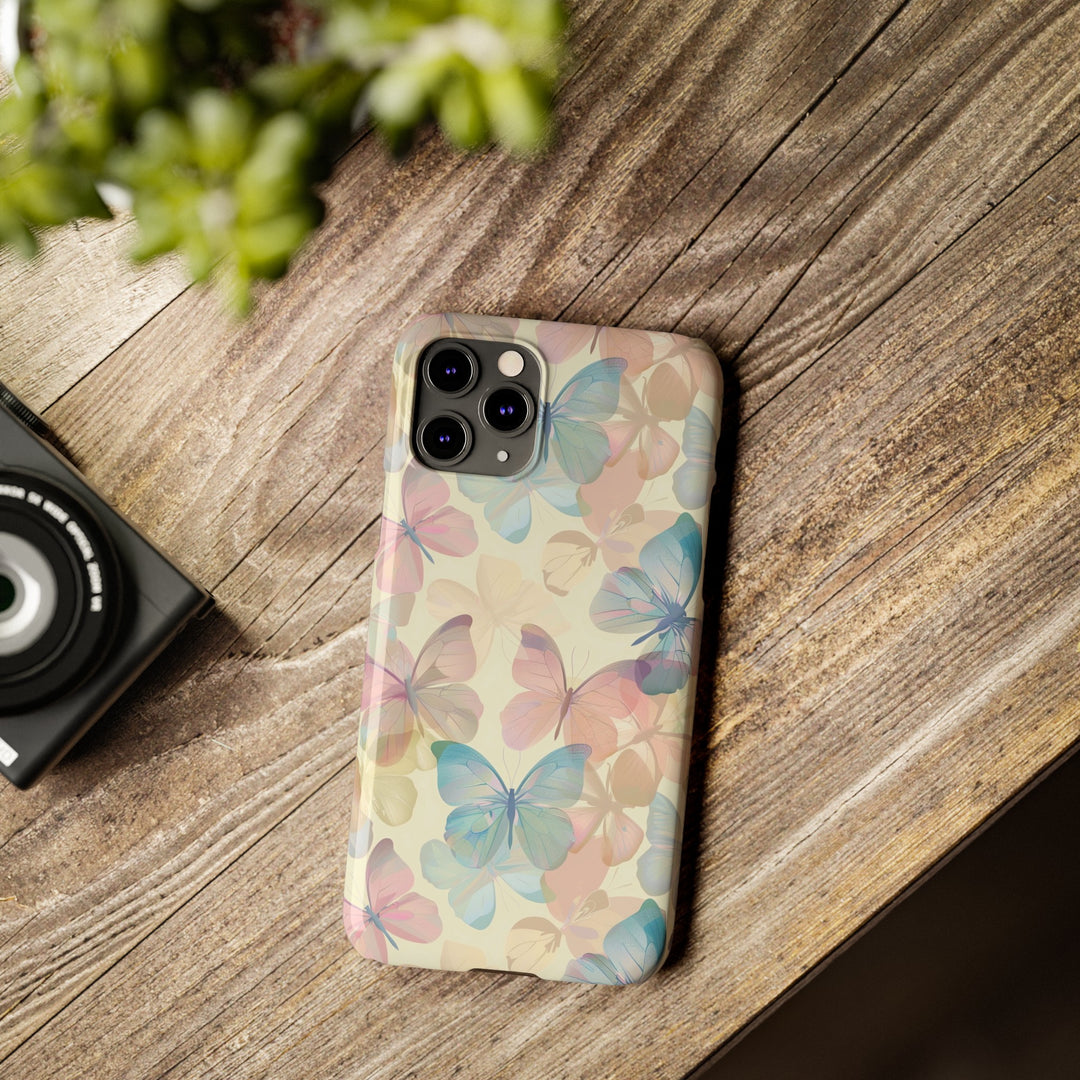 Slim Cute Phone Cases for Iphone - | iPhone 15 Case | iPhone 15 Pro Max Case, Iphone 14 Case, Iphone 14 Pro Max, Iphone 13, Summer Pastel Butterflies - Studio40ParkLane