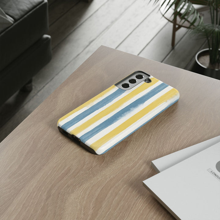 Tough Cute Yellow Stripes Phone Case, for IPhone 17 Pro Max | Iphone 17 Air, Iphone 16, IPhone 15, 14 13 12, Samsung Galaxy S26, S25, S24, S23 - Studio40ParkLane