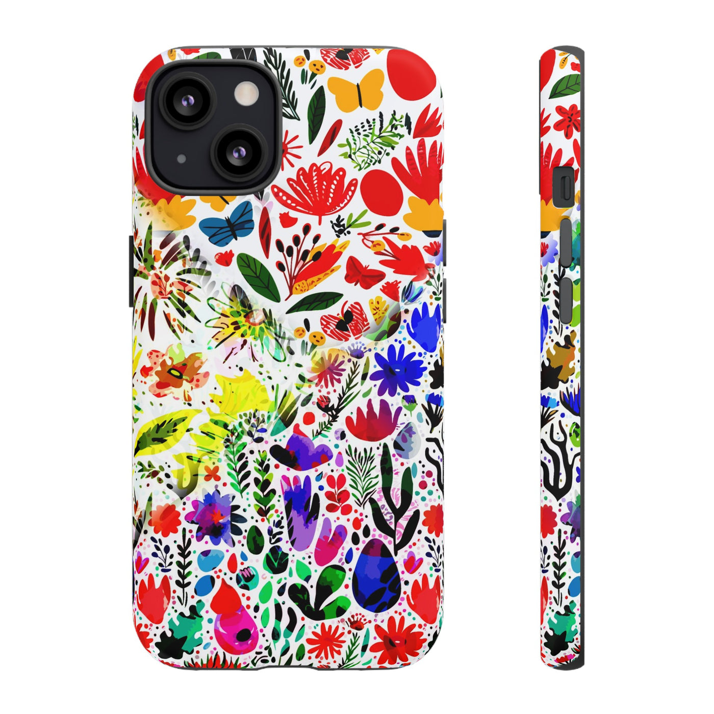 Impact Resistant, Colored Flowers, Cute Phone Cases for Samsung S24, S23, S22, S21, IPhone 15 pro Iphone 14 pro Iphone 13 IPhone 12 Iphone 11