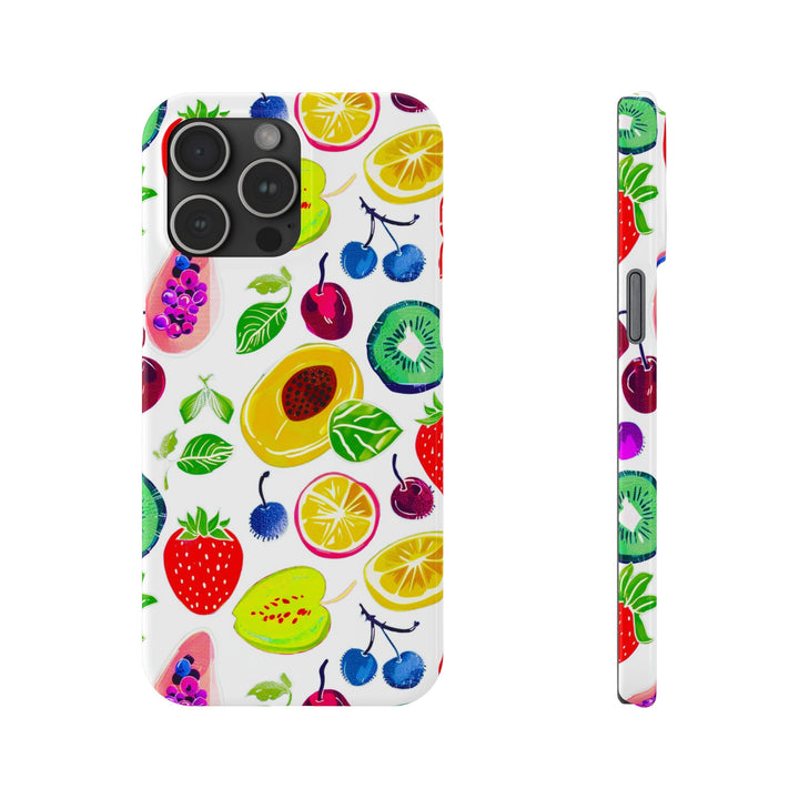 Slim Cute Phone Cases for Iphone | iPhone 15 Case | iPhone 15 Pro Max Case, Iphone 14, Iphone 14 Pro Max, Iphone 13, Summer Fruit Mix - Studio40ParkLane