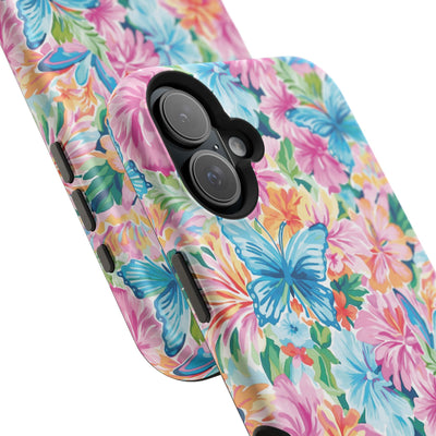 Butterflies Flowers Magsafe Cute Phone Case for Iphone Gift for Her, iPhone 16 Case iPhone 15 Pro Max Case, Iphone 14, Iphone 14 Pro Max, 13, 12