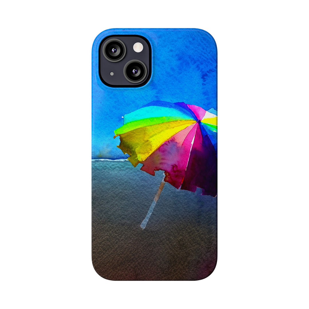 Slim Cute Phone Cases for Iphone - | iPhone 15 Case | iPhone 15 Pro Max Case, Iphone 14 Case, Iphone 14 Pro Max, Iphone 13, Summer Beach Umbrella - Studio40ParkLane
