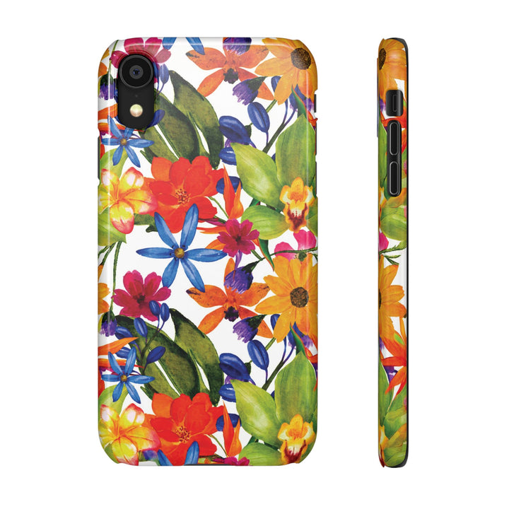 Sleek Snap Colorful Flowers Cute Phone Case for iPhone 16 15 14 13 12 11 X Xs Max Xr Pro Plus Samsung Galaxy S24 S23 S22 S21 S20 Note Ultra