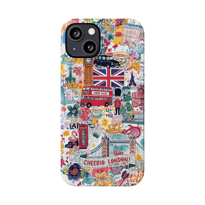 Slim London England Coquette Collage Cute Phone Case for Iphone 17 - | iPhone 16 Pro Max Case | iPhone 15 Case Iphone 14 13 12 11 10 9 8 7 - Studio40ParkLane