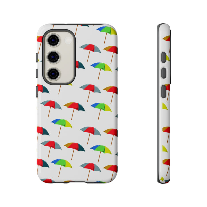 Cute Samsung Phone Case | Aesthetic Samsung Phone Case | Galaxy S23, S22, S21, S20 | Colorful Beach Parasols, Protective Phone Case - Studio40ParkLane