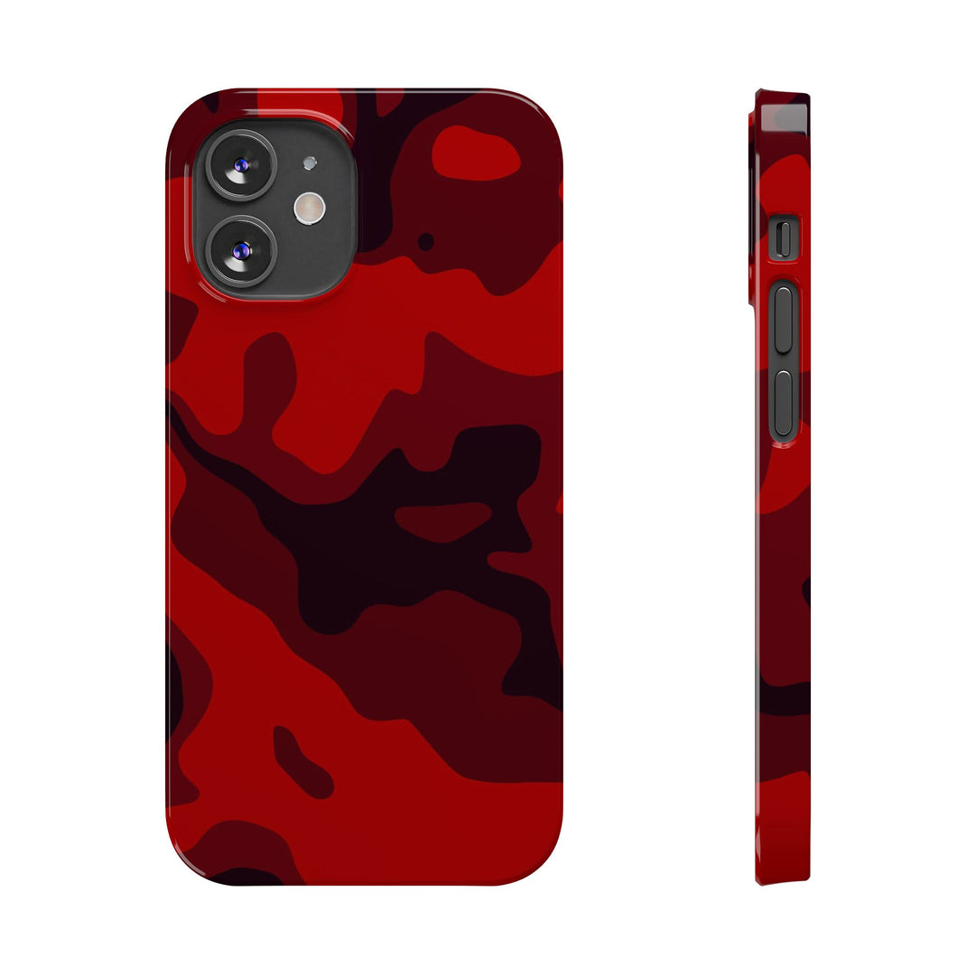 Slim Cute Phone Cases for Iphone - | iPhone 15 Case | iPhone 15 Pro Max Case, Iphone 14 Case, Iphone 14 Pro Max, Iphone 13, Red Camo Camouflage - Studio40ParkLane