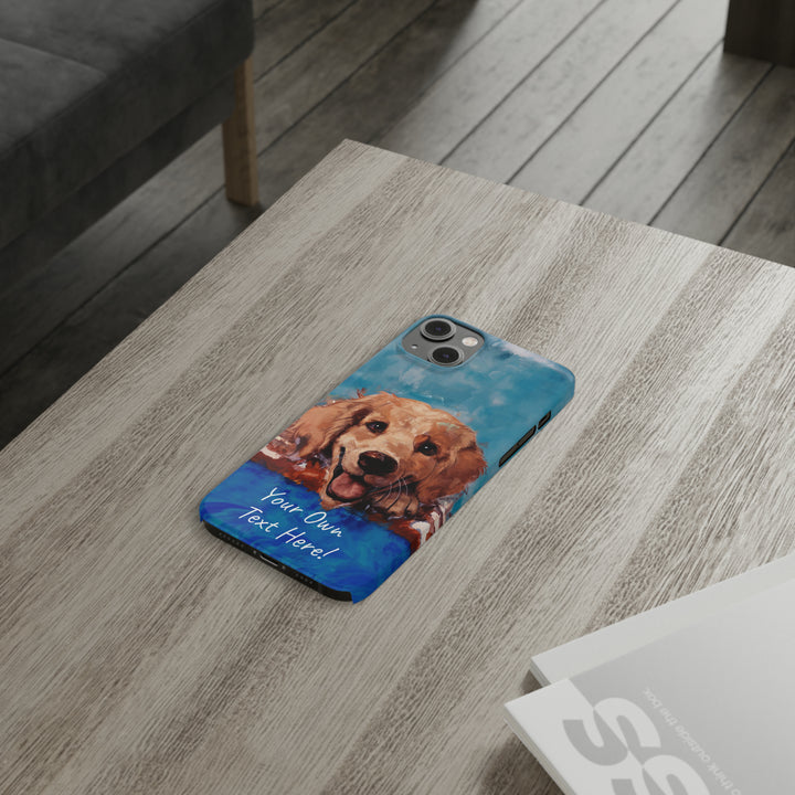 Slim Personalized Cute iPhone Cases - | iPhone 15 Case | iPhone 15 Pro Max Case, Iphone 14 Case, Iphone 14 Pro Max, Iphone 13, Golden Retriever Dog - Studio40ParkLane