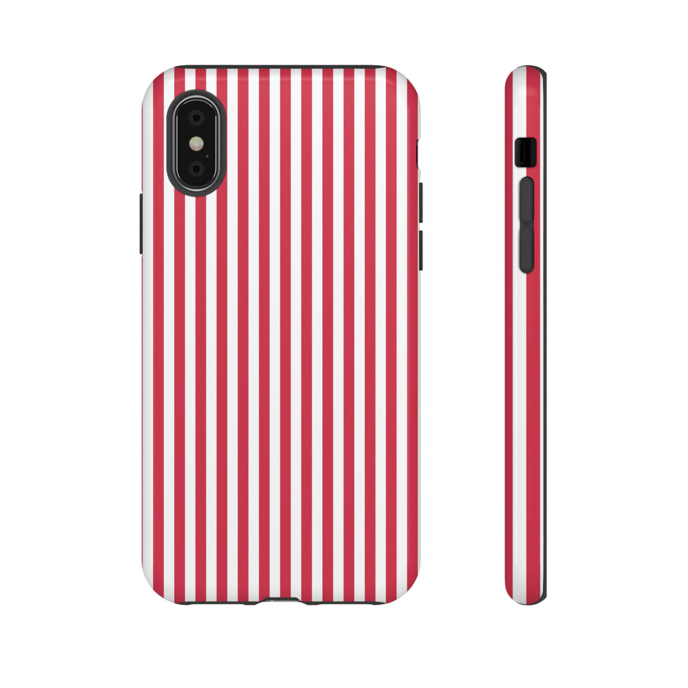Tough Premium Winterberry Stripes Phone Case Gift for Her - For Apple iPhone 16 Pro Max 16e iPhone 15 Pro iPhone Iphone 14 Plus 13 Pro 12 SE XR - Studio40ParkLane
