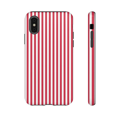 Tough Premium Winterberry Stripes Phone Case Gift for Her - For Apple iPhone 16 Pro Max 16e iPhone 15 Pro iPhone Iphone 14 Plus 13 Pro 12 SE XR - Studio40ParkLane