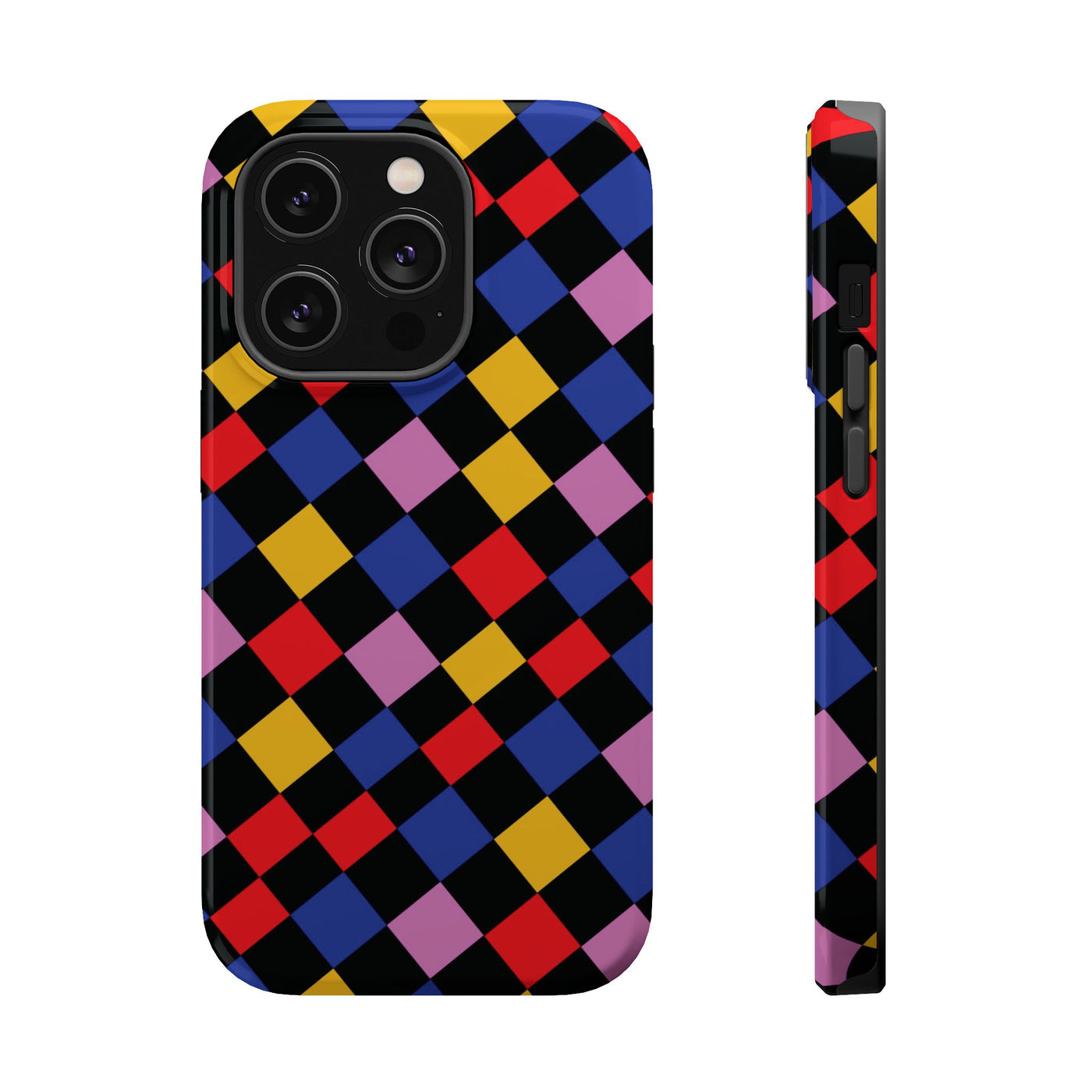 Aesthetic Colorful Checkerboard Tough Magsafe Phone Case - For iPhone 17 Pro Max iPhone 16 Pro iPhone 15 Iphone 14 Plus 13 Pro 12 11 Gift - Studio40ParkLane