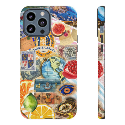 Cute European Summer Collage Phone Case, for IPhone 16 Case | Iphone 15, Iphone 14, IPhone 13 Case, 11 8 7, Samsung Galaxy S24, S23, S22, S21 Extra Protective