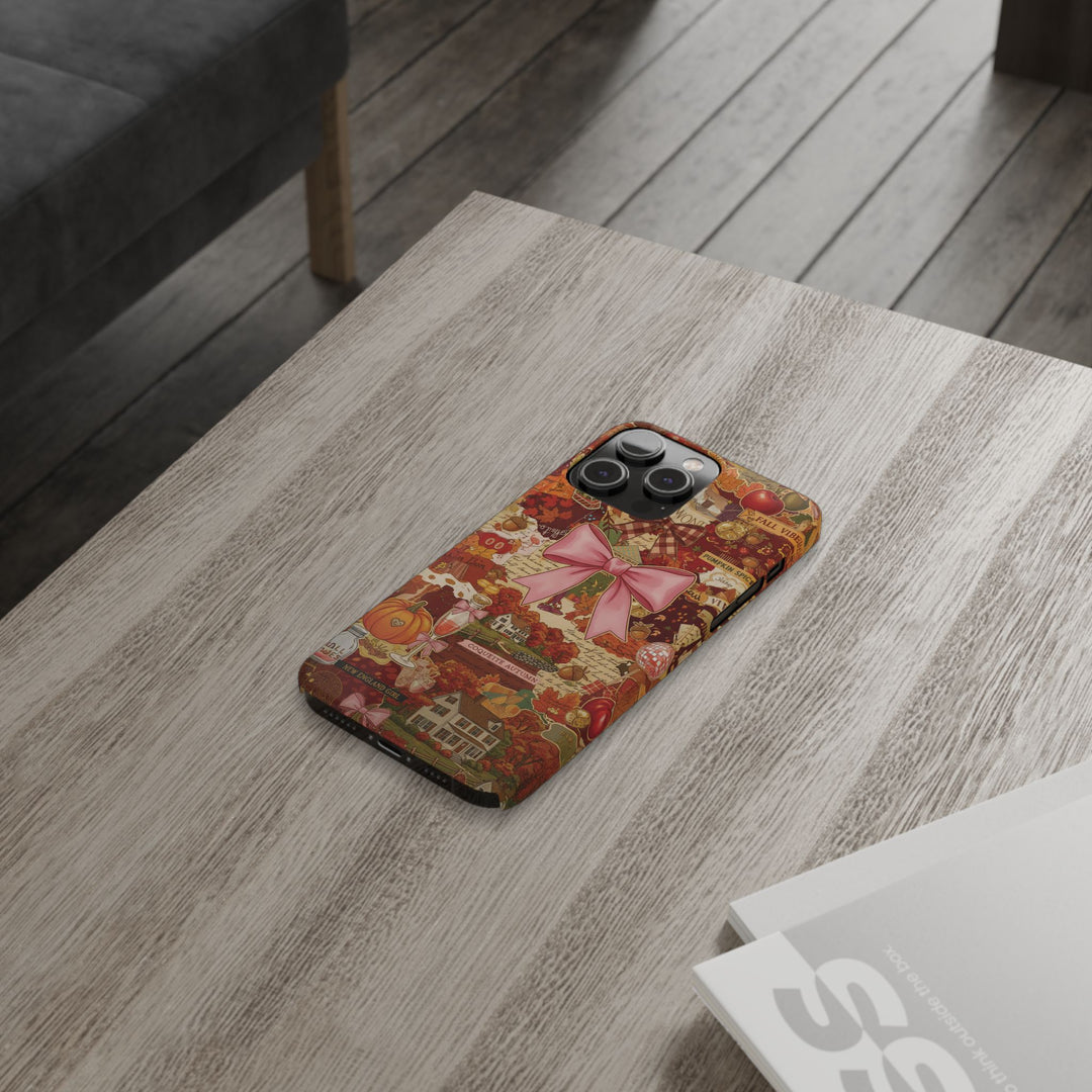 New England fall Coquette Collage Cute Phone Case for Iphone 16 - | iPhone 15 Pro Max Case | iPhone 14 Case Iphone 13 12 11 10 9 8 7 X XS - Studio40ParkLane
