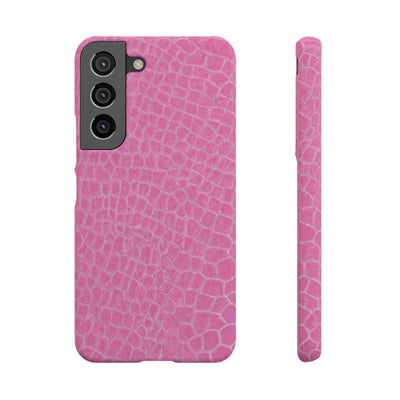 Snap Non Leather Pink Color Pattern Gift for Her Cute Phone Cases for Samsung Galaxy S24, S23, S22, S21, S20, Plus, Ultra, Iphone 16, 15, 14, Pro and Max - Studio40ParkLane