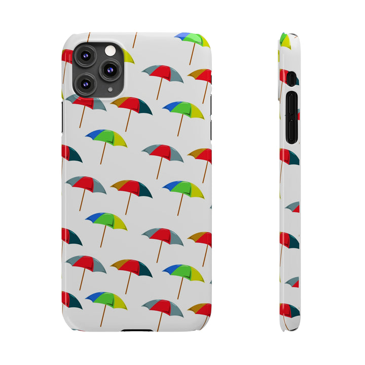 Slim Cute Phone Cases for Iphone - | iPhone 15 Case | iPhone 15 Pro Max Case, Iphone 14 Case, Iphone 14 Pro Max, Iphone 13, Colorful Beach Parasol - Studio40ParkLane