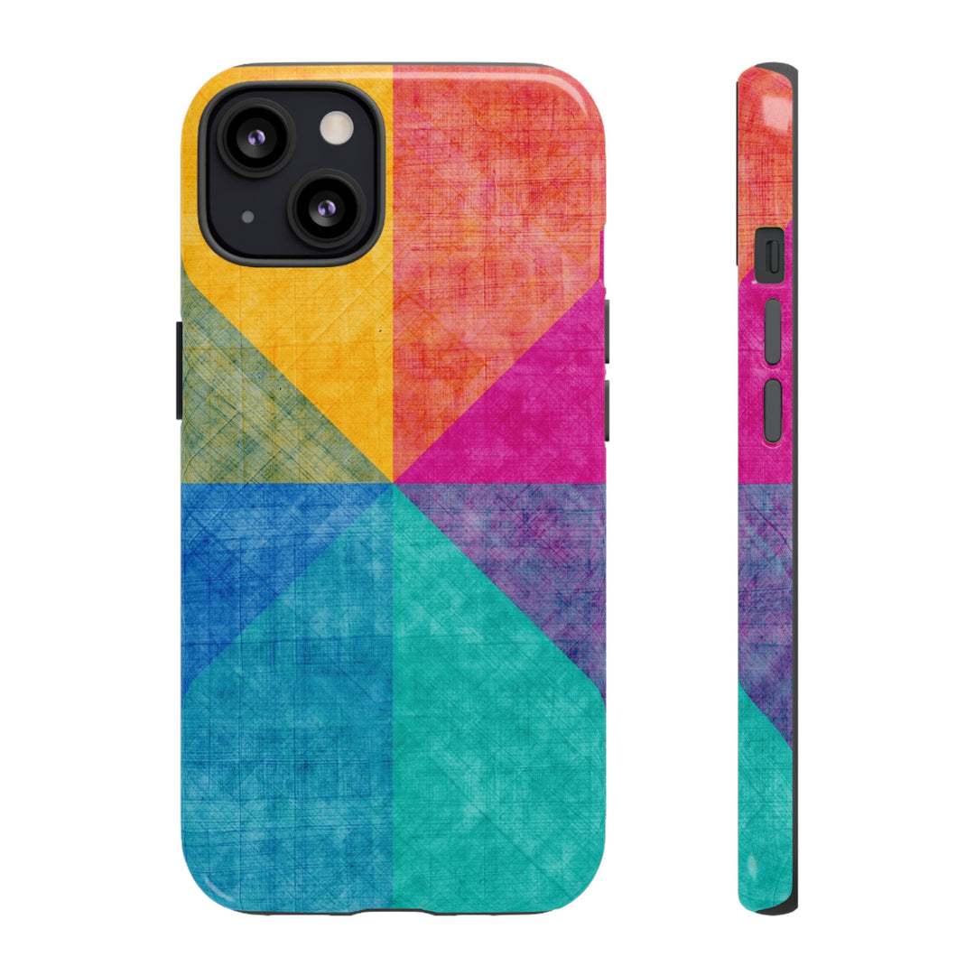 Impact Resistant, Colored Shapes, Cute Phone Cases for Samsung S24, S23, S22, S21, IPhone 15 pro Iphone 14 pro Iphone 13 IPhone 12 Iphone 11 - Studio40ParkLane