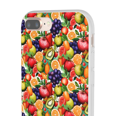 Cute Flexi Phone Cases, Summer Fruit Mix, Compatible with Samsung Galaxy S23, Samsung S22, Samsung S21, Samsung S20, Galaxy S20 Ultra