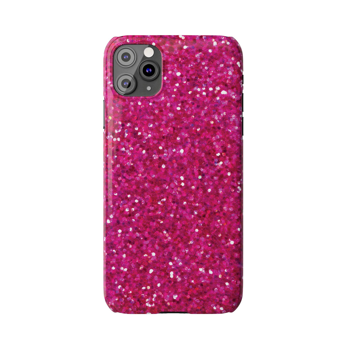 Slim Muted Pink Faux Play on Glitter Effect Cute Phone Cases for Iphone 16 Pro Max | iPhone 15 Case | iPhone 15 Pro Max Case, Iphone 14, Iphone 14 Pro Max, Iphone 13 12 11 8 7