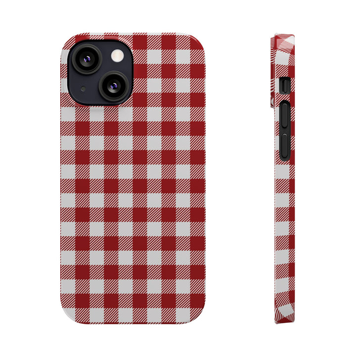 Slim Red Gingham Gift for Her Cute Phone Cases for Iphone 16 Pro Max | iPhone 15 Case | iPhone 15 Pro Max Case, Iphone 14, 13, 12, 11, 10, 8, 7 - Studio40ParkLane