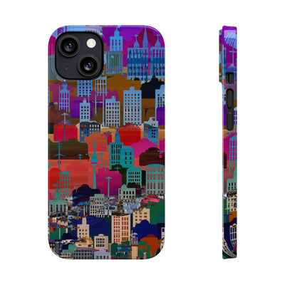 Slim Cute iPhone Cases - | iPhone 15 Case | iPhone 15 Pro Max Case, Iphone 14 Case, Iphone 14 Pro Max, Iphone 13, Summer Big City