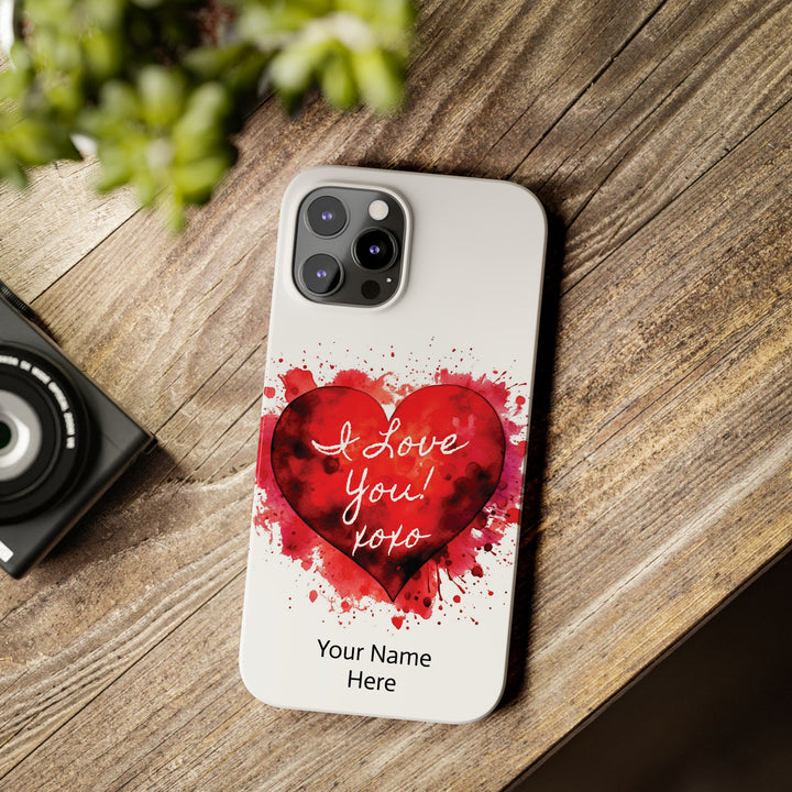 Slim Custom Personalized Valentine Love Gift for Her Cute Phone Cases for Iphone 16 Pro Max | iPhone 15 Case | iPhone 15 Pro Max Case, Iphone 14, 13, 12, 11, 10, 8, 7 - Studio40ParkLane