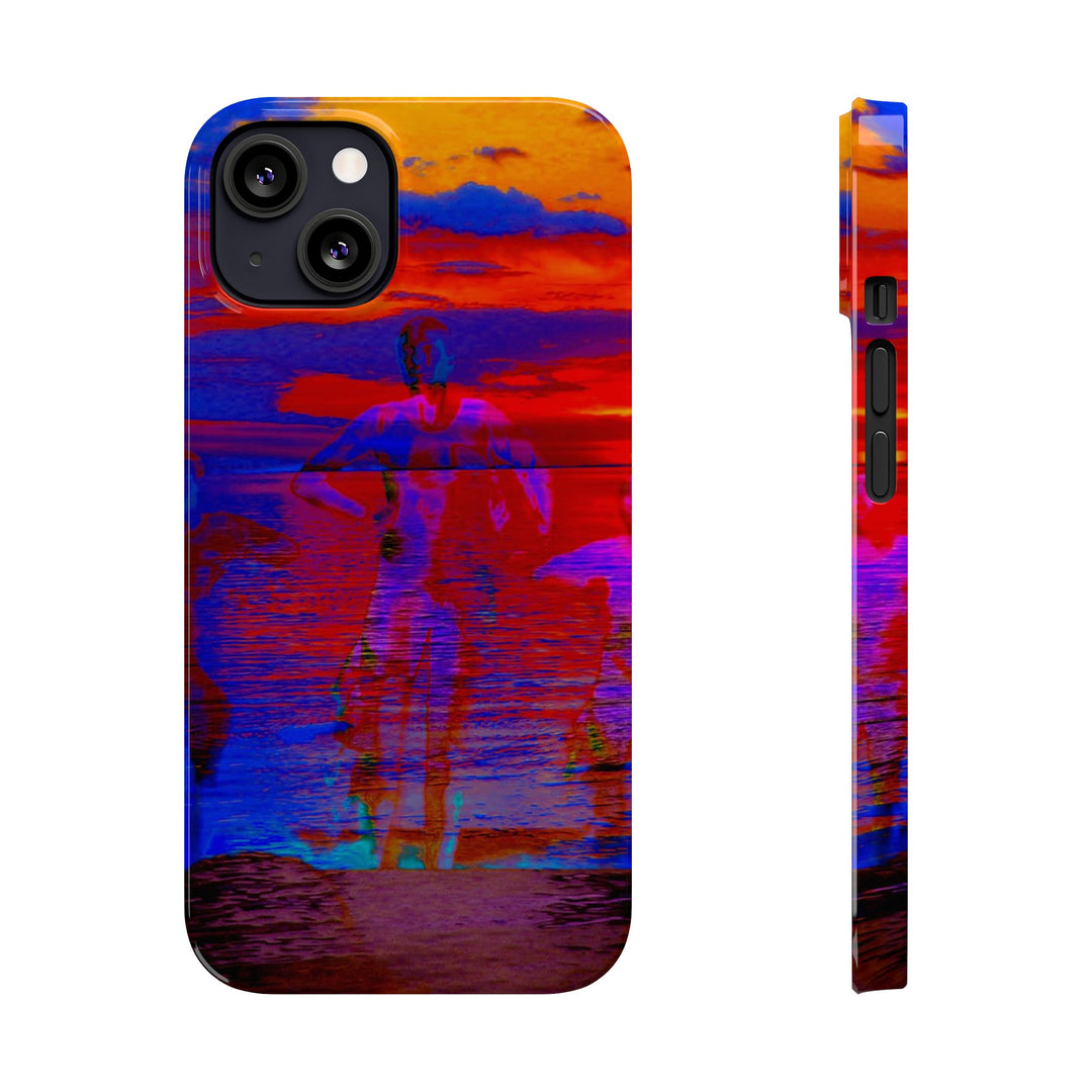 Slim Cute Phone Cases for Iphone | iPhone 15 Case | iPhone 15 Pro Max, Iphone 14 Case, Iphone 14 Pro Max, Iphone 13, Red Blue Sunset - Studio40ParkLane