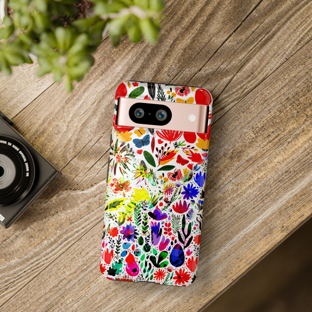 Impact Resistant, Colored Flowers, Cute Phone Cases for Samsung S24, S23, S22, S21, IPhone 15 pro Iphone 14 pro Iphone 13 IPhone 12 Iphone 11 - Studio40ParkLane