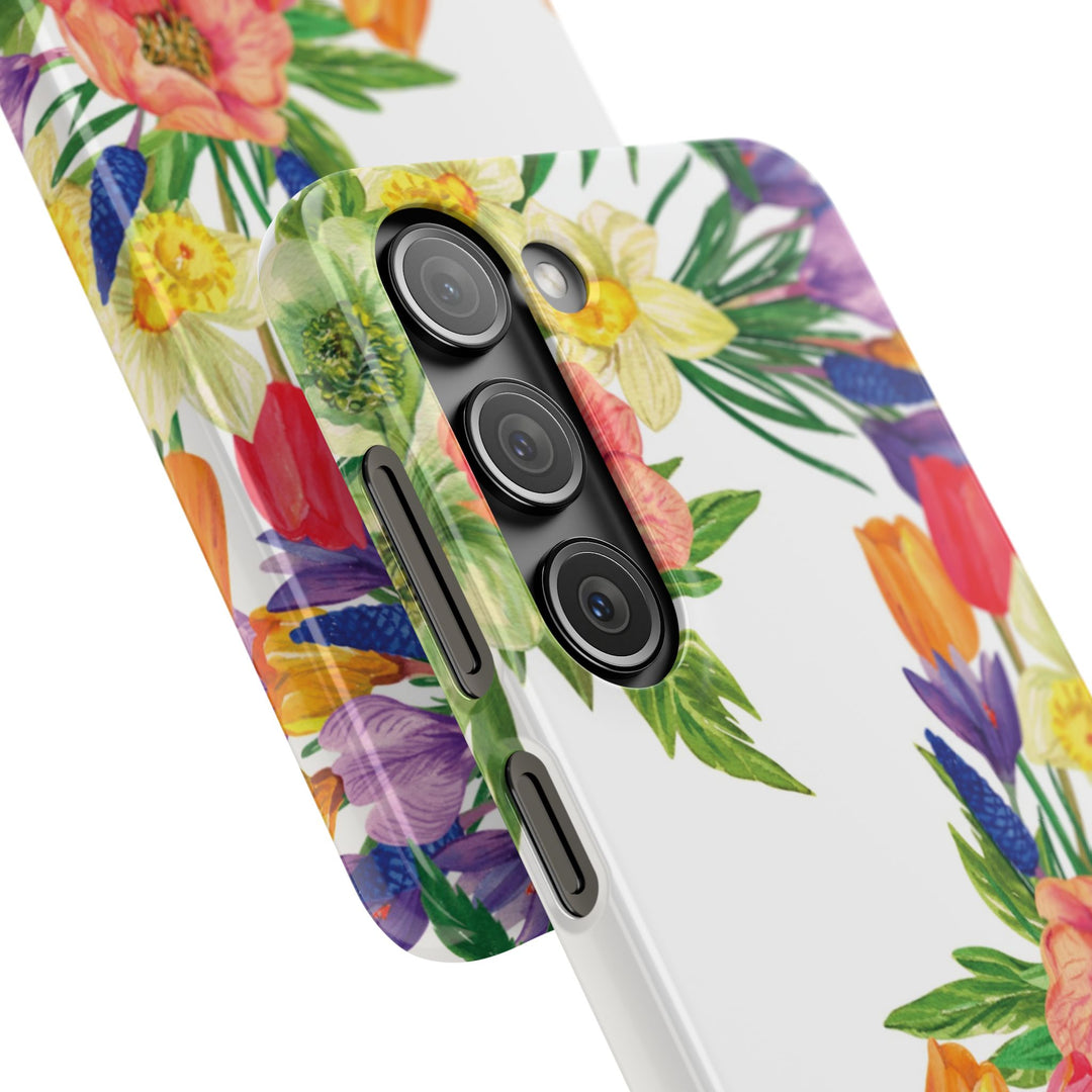 Sleek Snap Spring Summer Flowers Cute Phone Case for iPhone 16 15 14 13 12 11 X Xs Max Xr Pro Plus Samsung Galaxy S24 S23 S22 S21 S20 Ultra