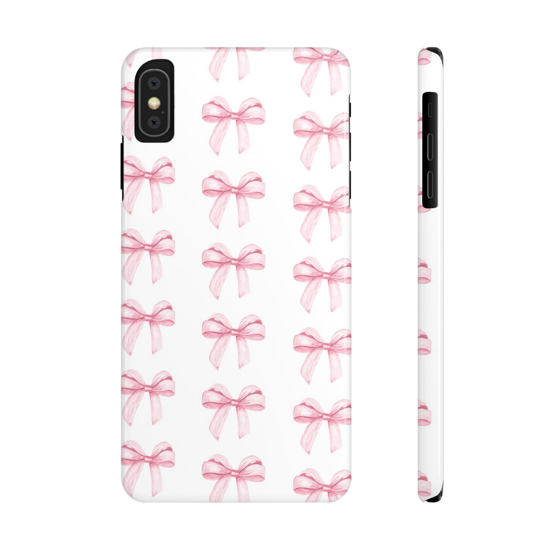 Slim Pink Bows Cute Phone Cases for Iphone 16 Pro Max | iPhone 15 Case | iPhone 15 Pro Max Case, Iphone 14, Iphone 14 Pro Max, Iphone 13 12 11 8 7 - Studio40ParkLane