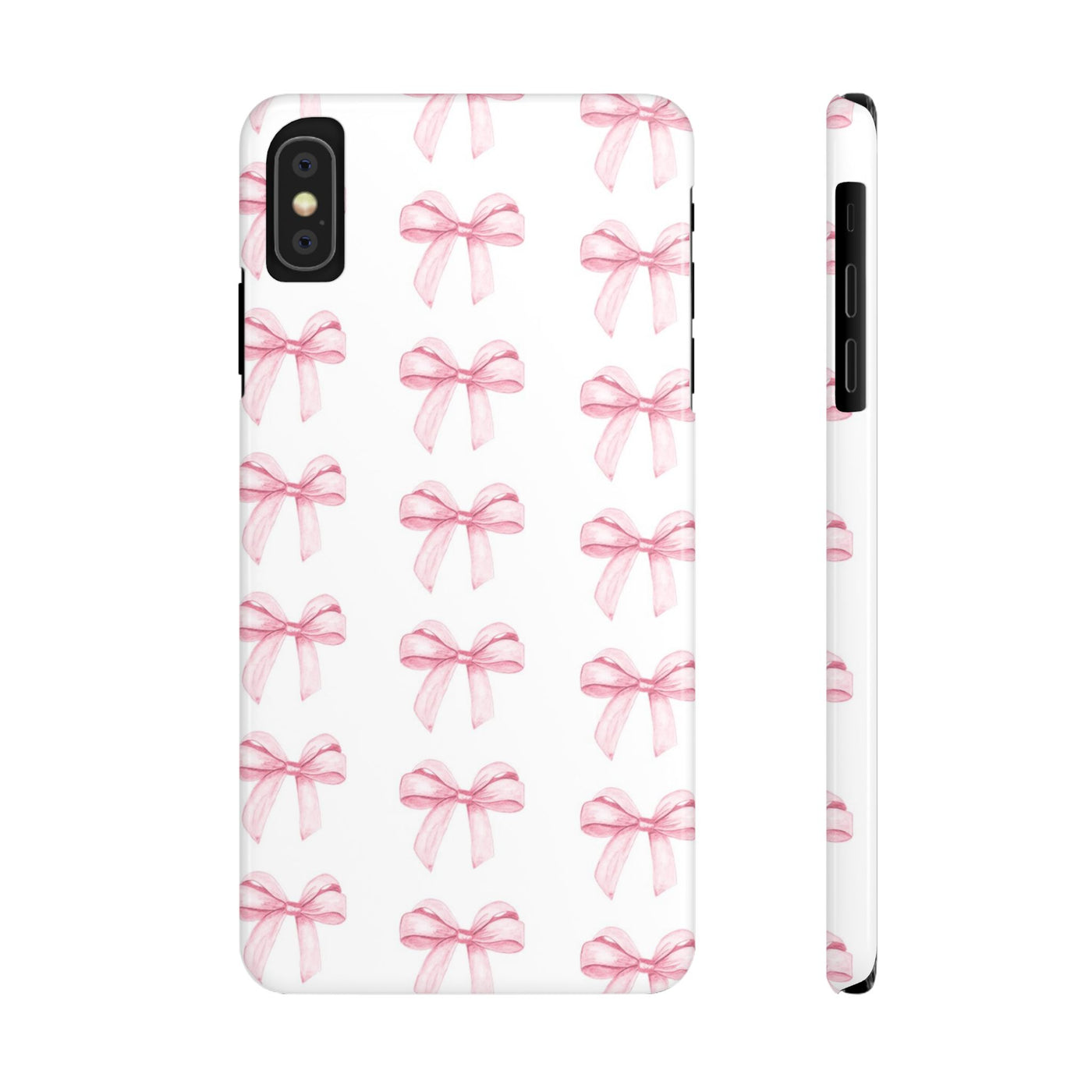 Slim Pink Bows Cute Phone Cases for Iphone 16 Pro Max | iPhone 15 Case | iPhone 15 Pro Max Case, Iphone 14, Iphone 14 Pro Max, Iphone 13 12 11 8 7