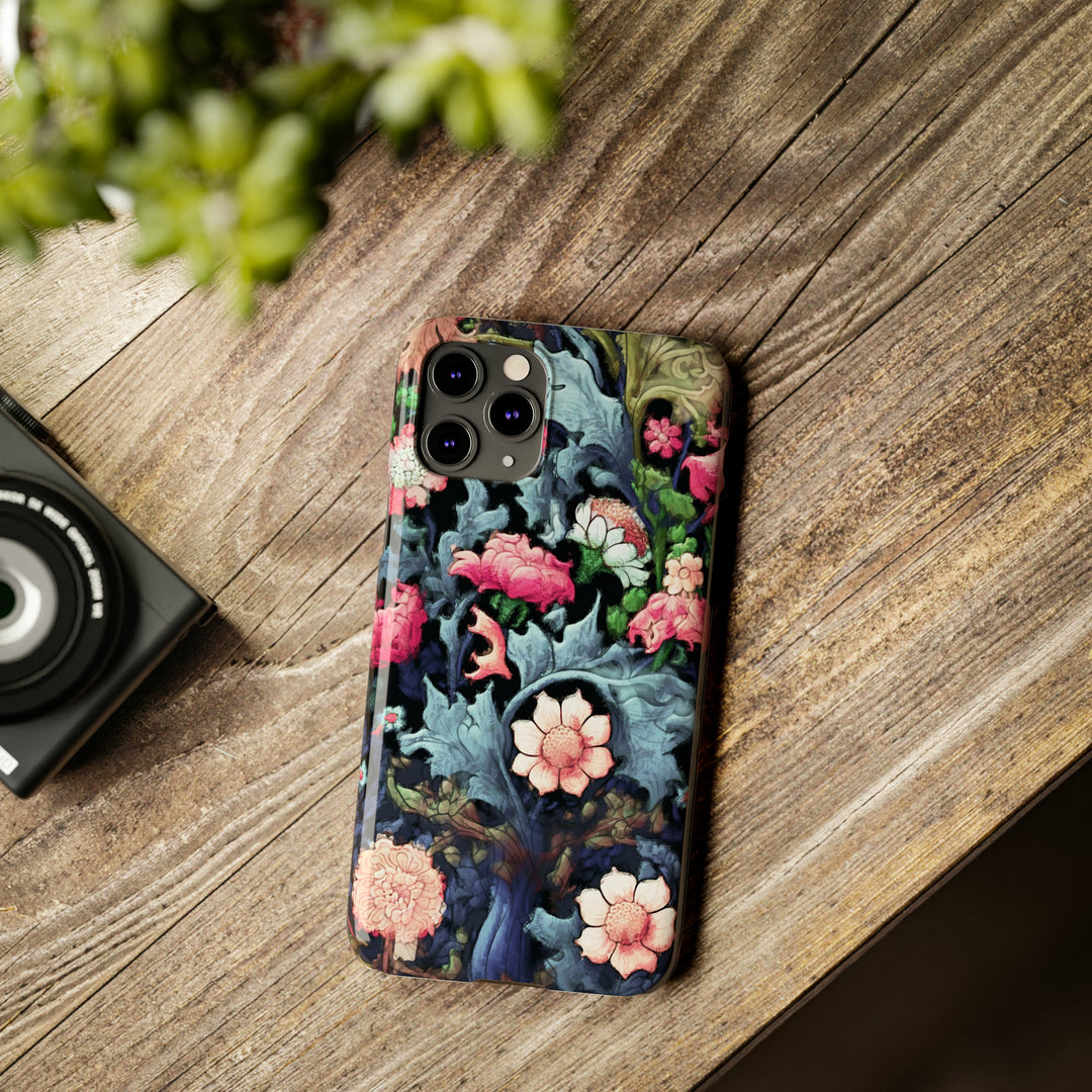 Slim Cute Phone Cases for Iphone - | iPhone 15 Case | iPhone 15 Pro Max Case, Iphone 14 Case, Iphone 14 Pro Max, Iphone 13, Flowers Scene - Studio40ParkLane