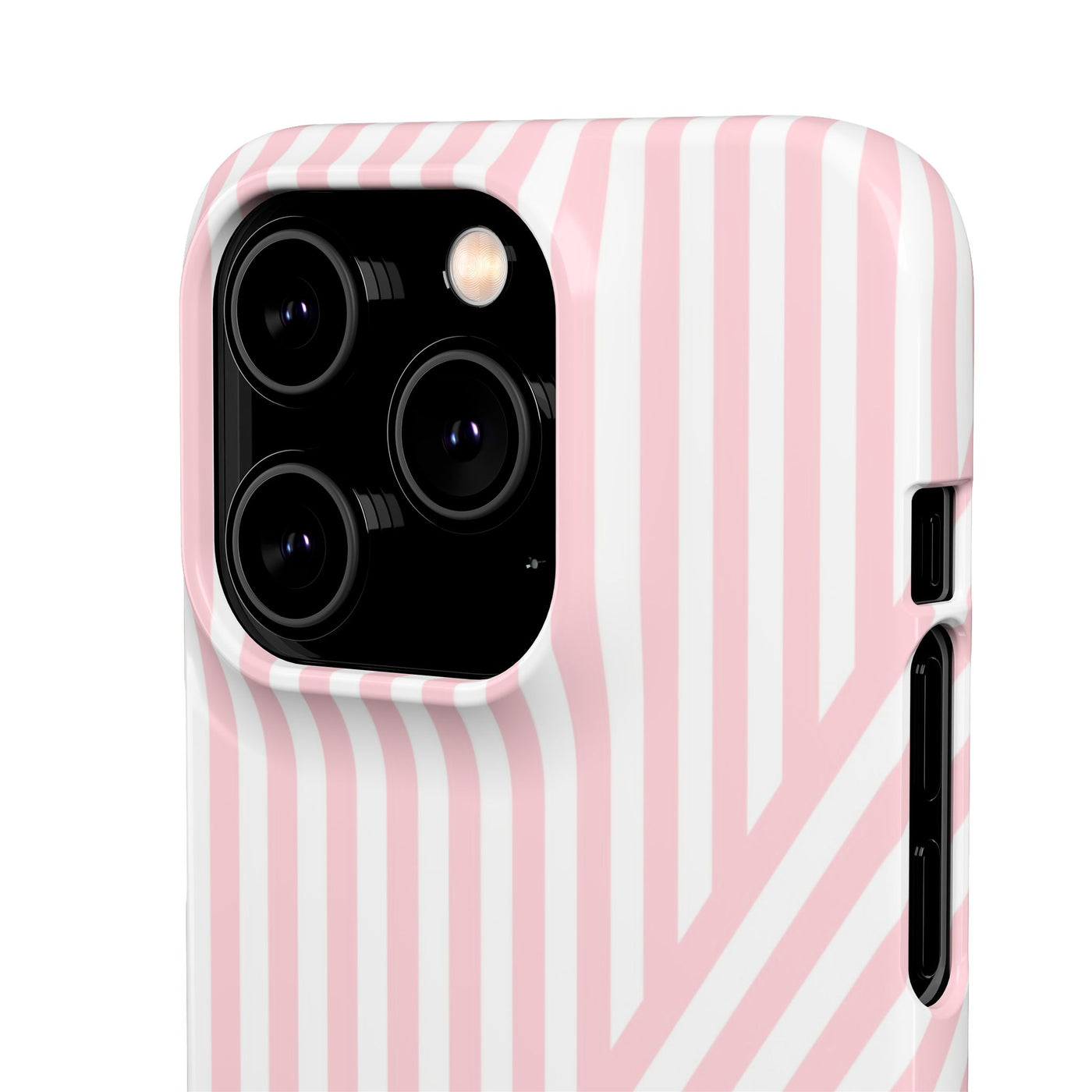Aesthetic Sweet Pink Stripes Cute Phone Case Sleek Snap - For iPhone 17 Pro Max iPhone 16 Pro iPhone 15 Iphone 14 Plus 13 Pro 12 11 10 Gift