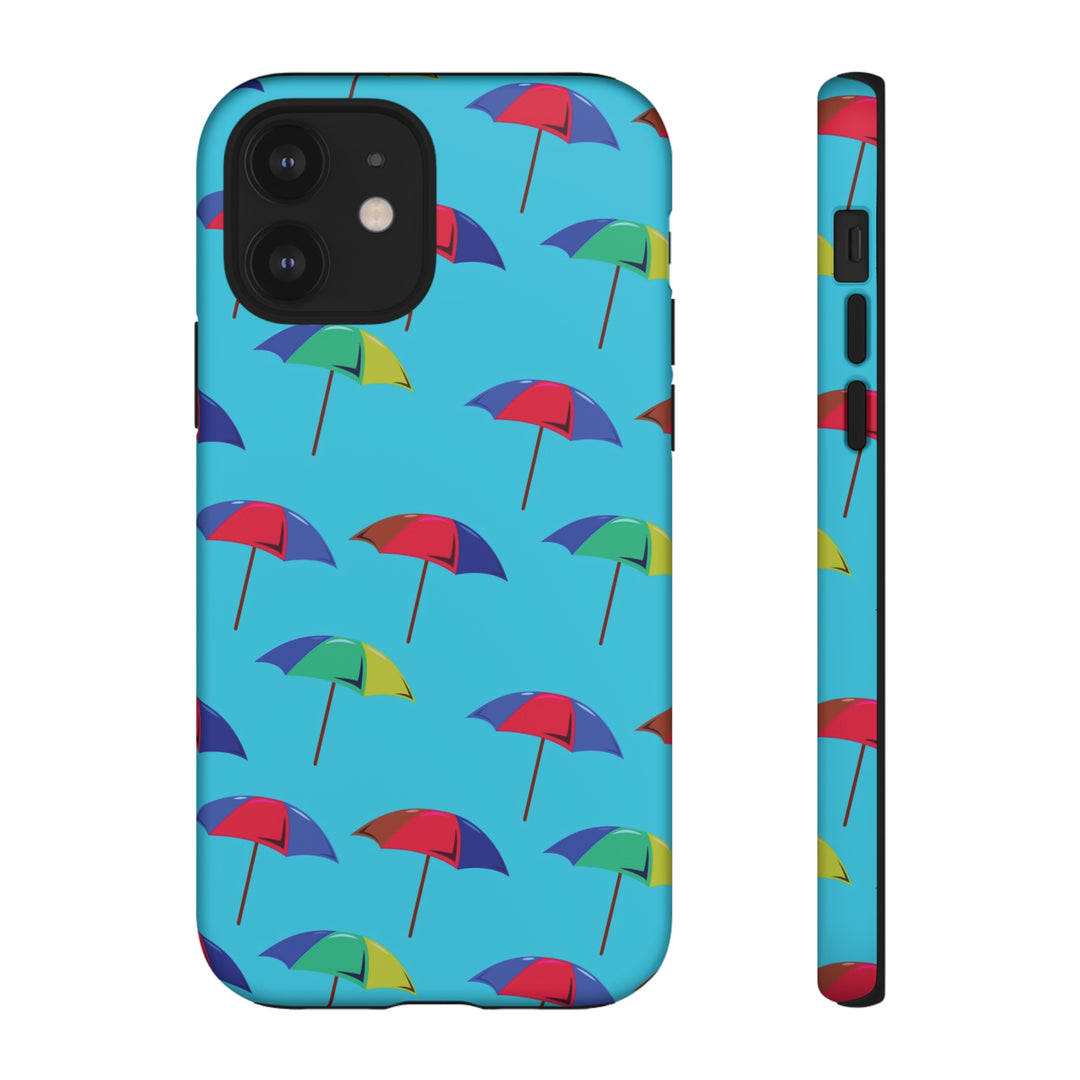 Cute IPhone Case | Colorful Beach Parasols Blue, iPhone 15 Case | iPhone 15 Pro Case, Iphone 14 Case, Iphone 14 Pro Max Case, Protective Iphone Case - Studio40ParkLane